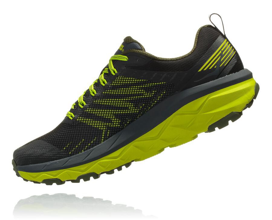 Tenis Trail Hoka One One Masculino Pretas/Verdes - Challenger Atr 5 - 321-TKAWRS